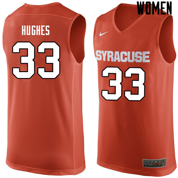 Women #33 Elijah Hughes Syracuse Orange College Basketball Jerseys Sale-Orange